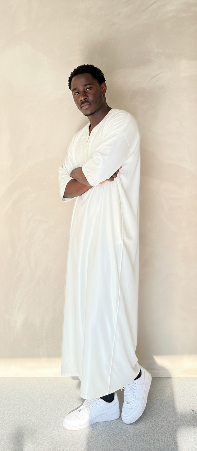 White Moroccan Thobe