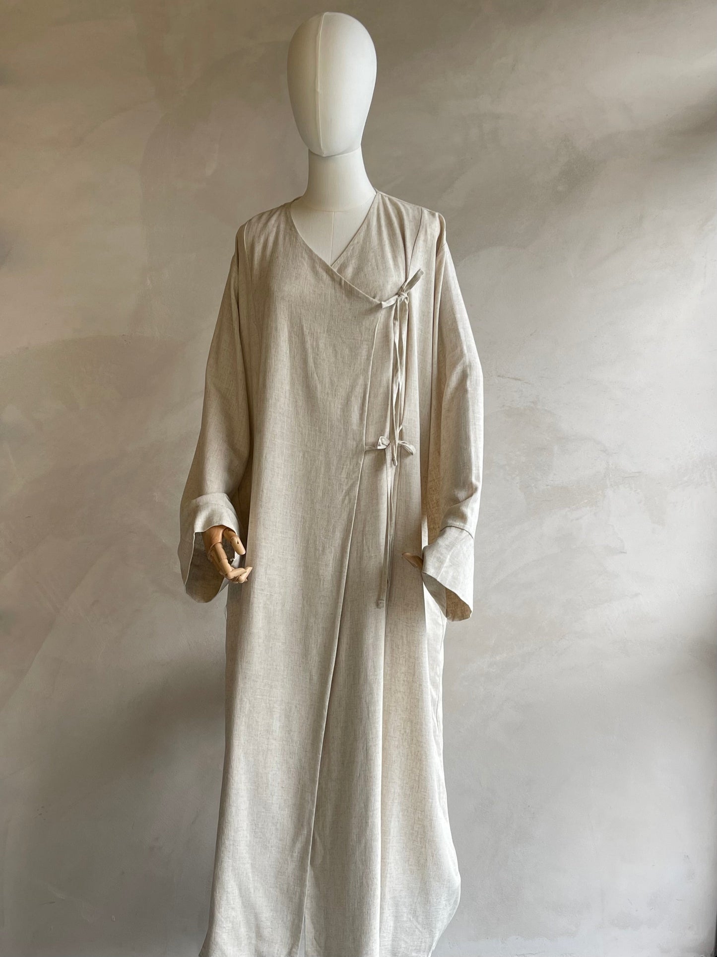 Oat Wrap Tie Abaya