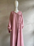 Blush Wrap Tie Abaya