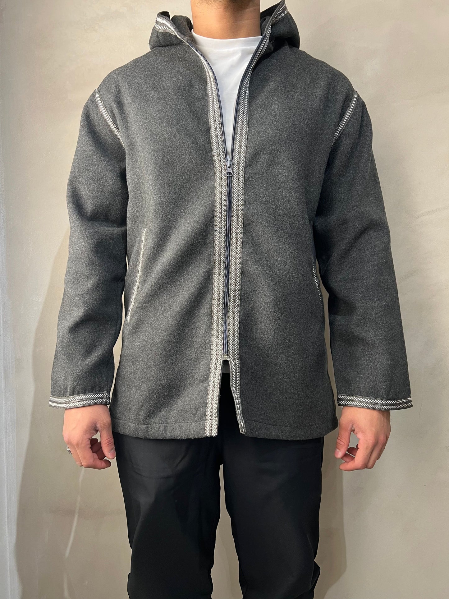 Pebble Grey Moroccan Hoodie
