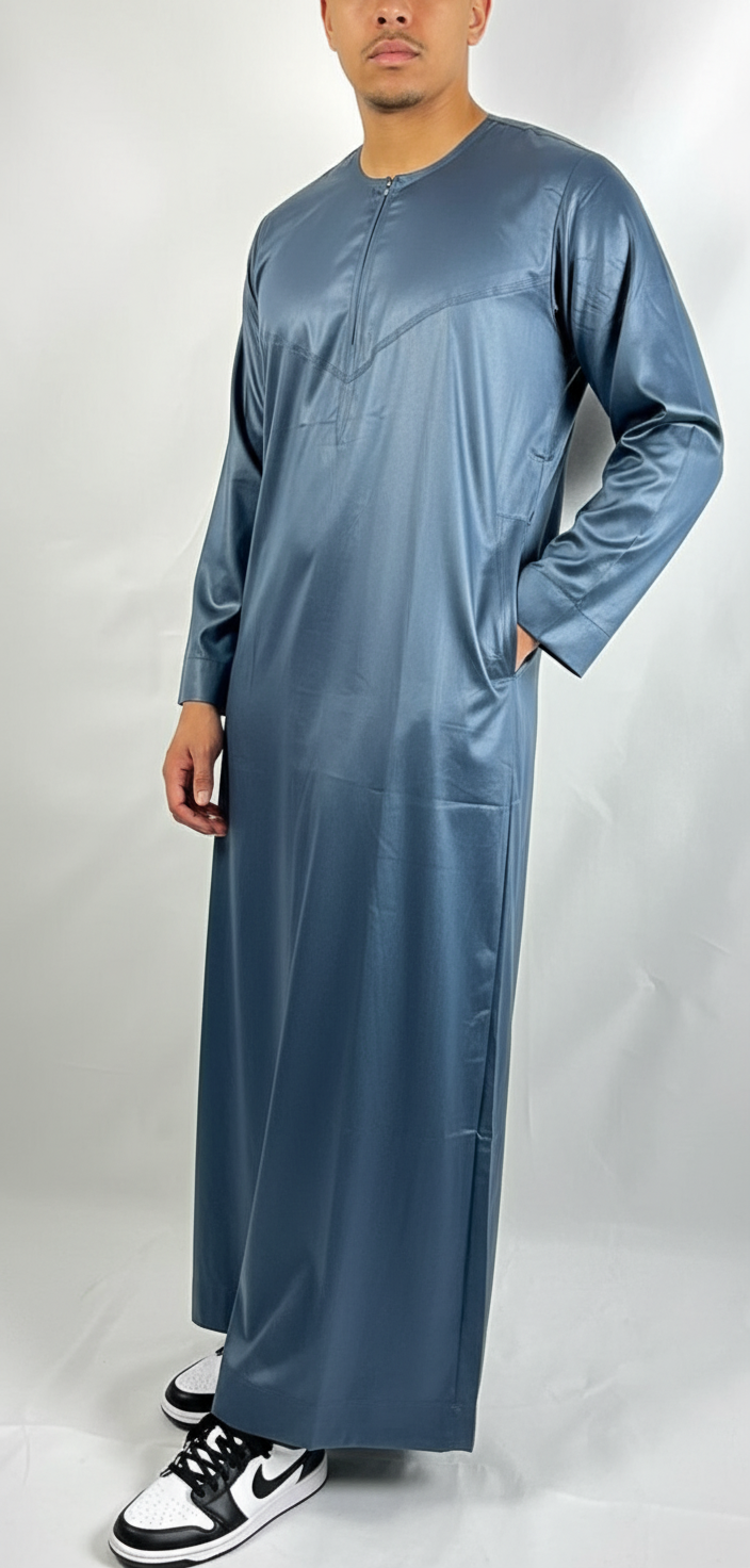 Ocean Blue Omani thobe